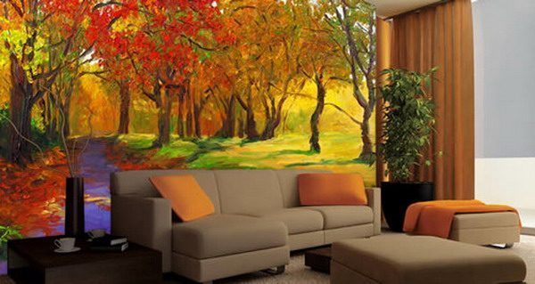 Modern-Living-Room-Features-Autmn-Wall-Murals