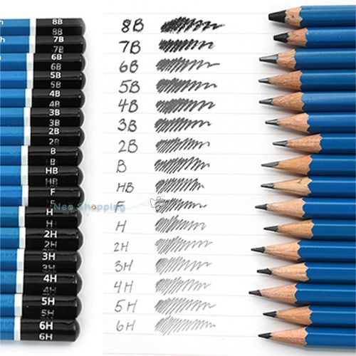 Các loại bút chì từ 6H đến 8B