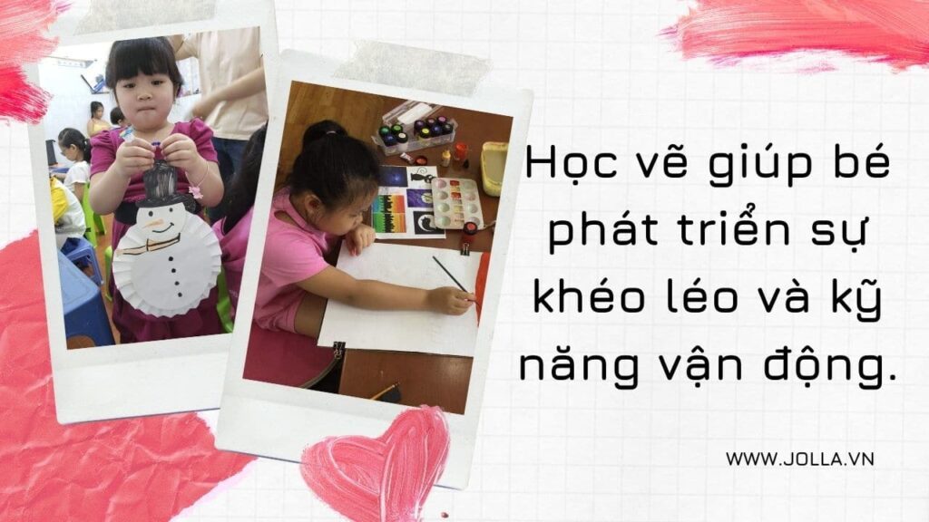 Lớp học vẽ cho bé học vẽ phát triển kỹ năng vận động