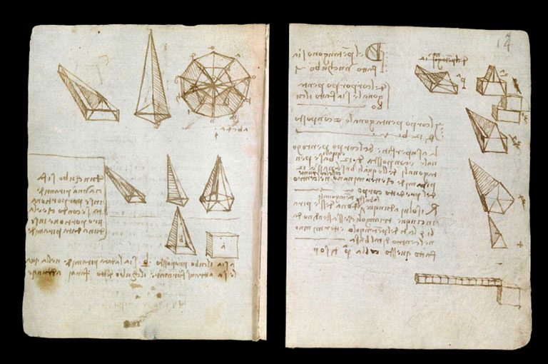Leonardo-da-Vinci's-Codex-Forster-I-(around-1487-90)-©-V&A-Images